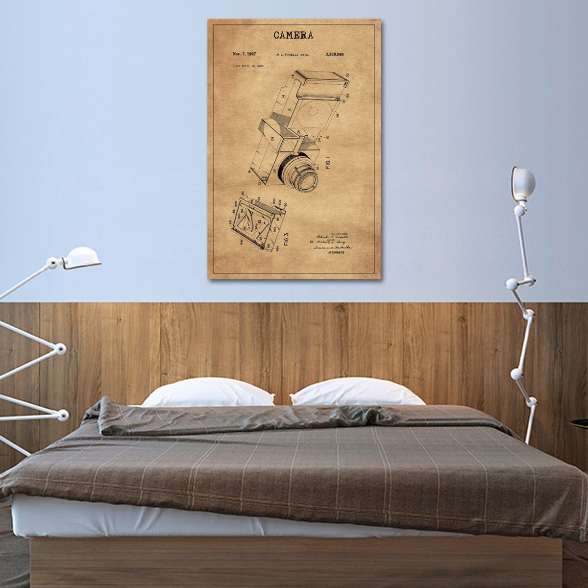 Camera Patent Canvas Wall Art