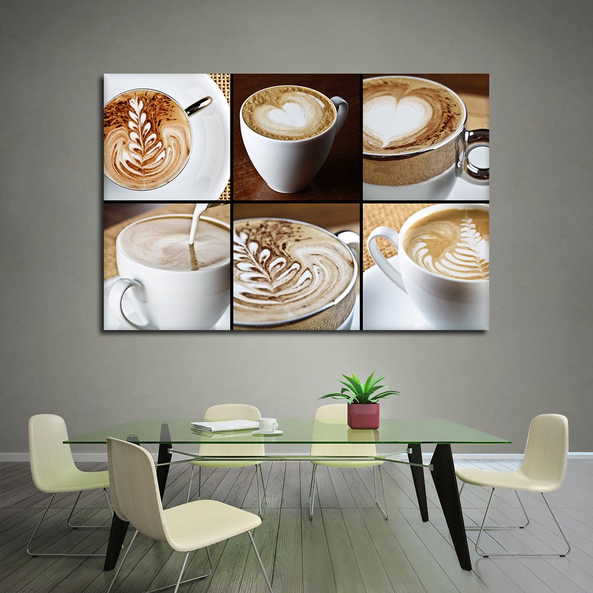 Cappuccino Latte Multi Panel Canvas Wall Art