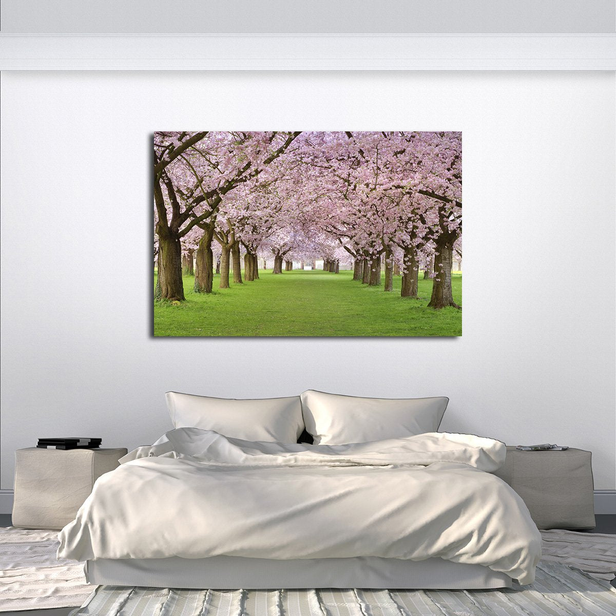 Cherry Blossom Trees Multi Panel Canvas Wall Art