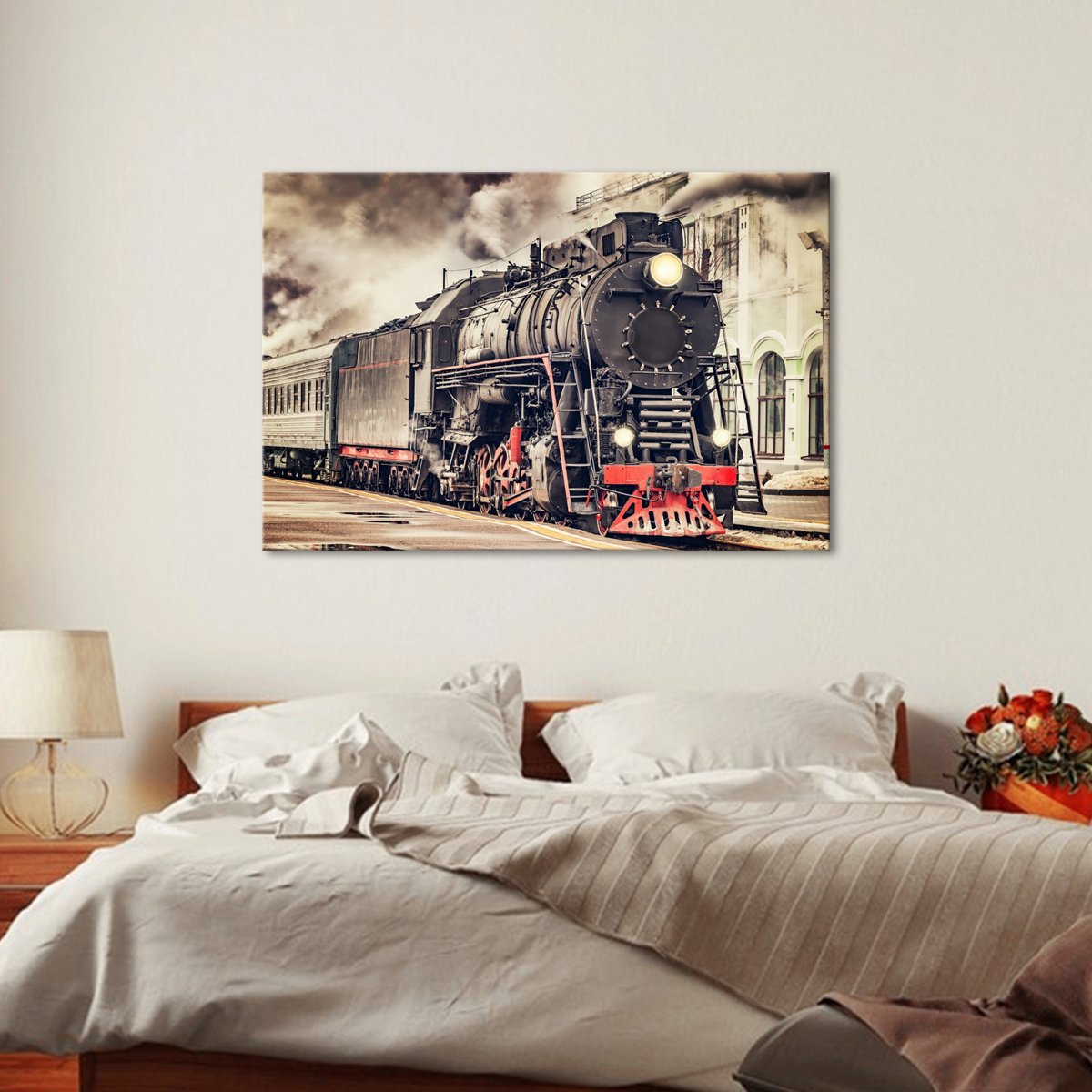 Classic Train Multi Panel Canvas Wall Art