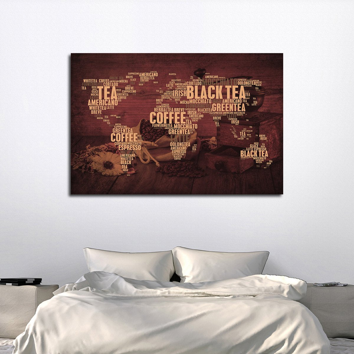 Coffee And Tea World Multi Panel Canvas Wall Art