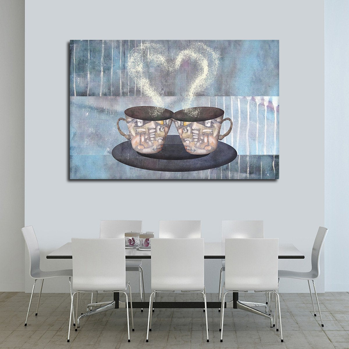 Coffee For Two Multi Panel Canvas Wall Art