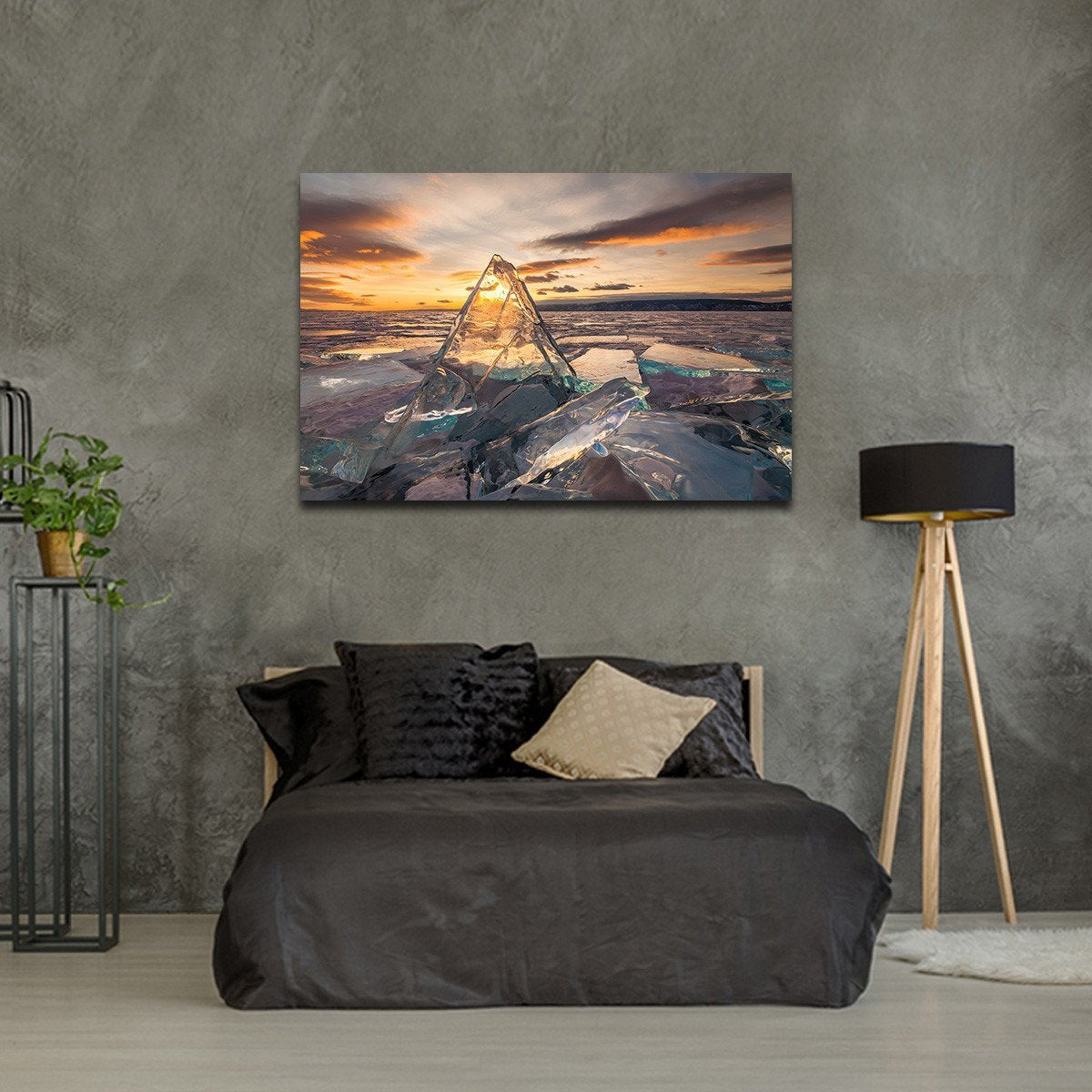 Colorful Crystal Ice Multi Panel Canvas Wall Art