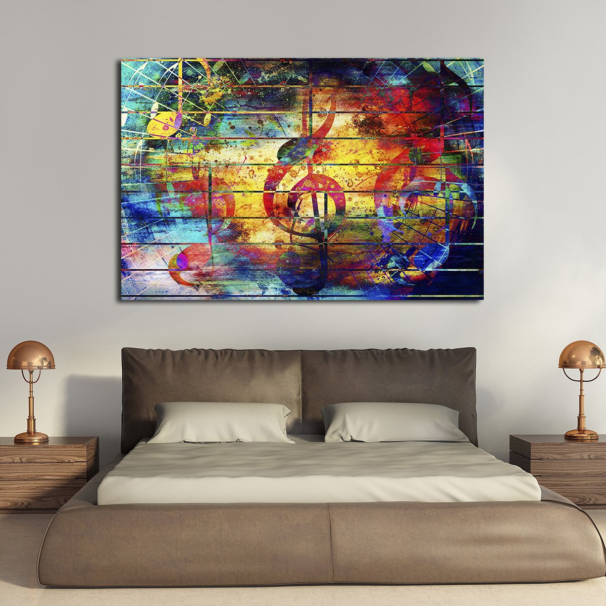 Colorful Music Multi Panel Canvas Wall Art