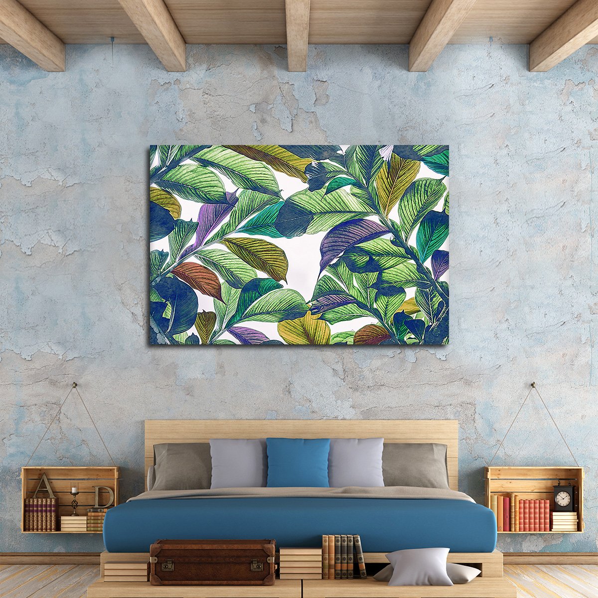 Cool Banana Leaves Multi Panel Canvas Wall Art
