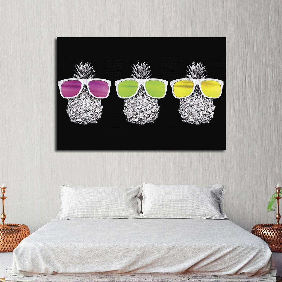 Cool Pineapples Multi Panel Canvas Wall Art