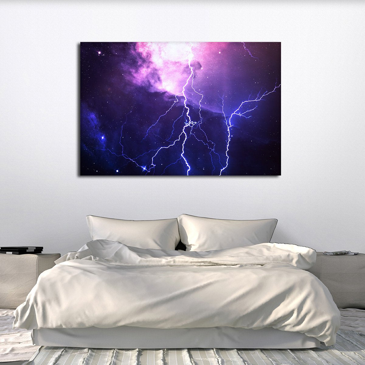 Cosmic Lightning Multi Panel Canvas Wall Art