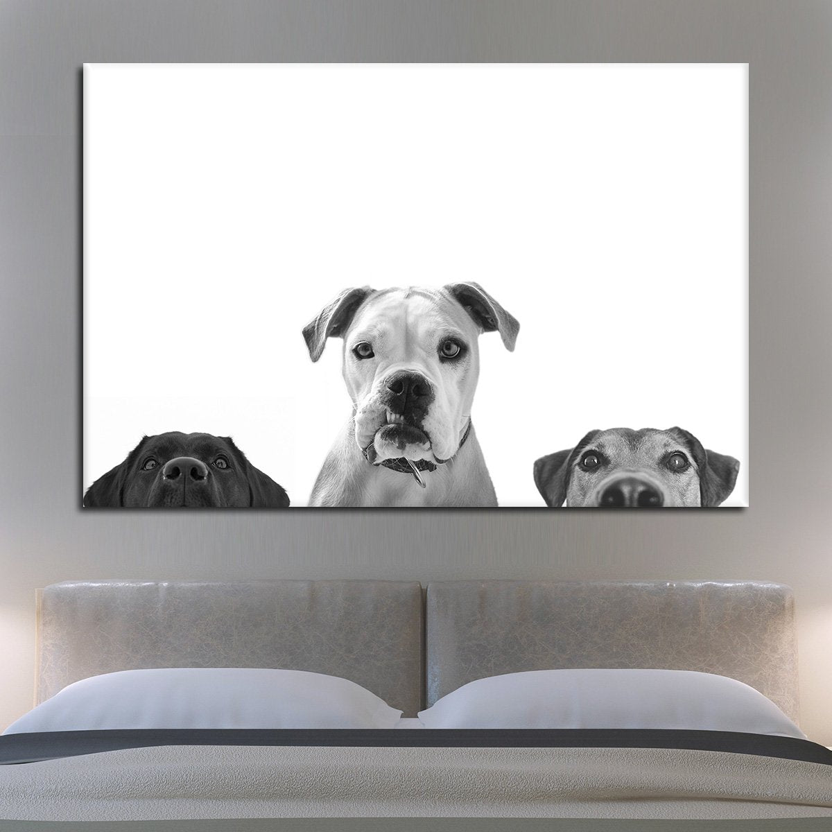 Curious Canines Multi Panel Canvas Wall Art