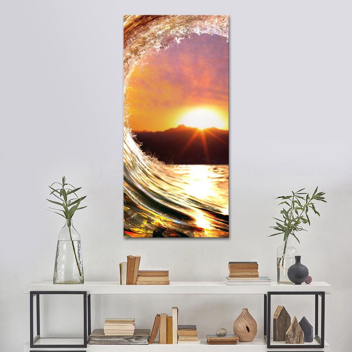 Curling Wave Multi Panel Canvas Wall Art