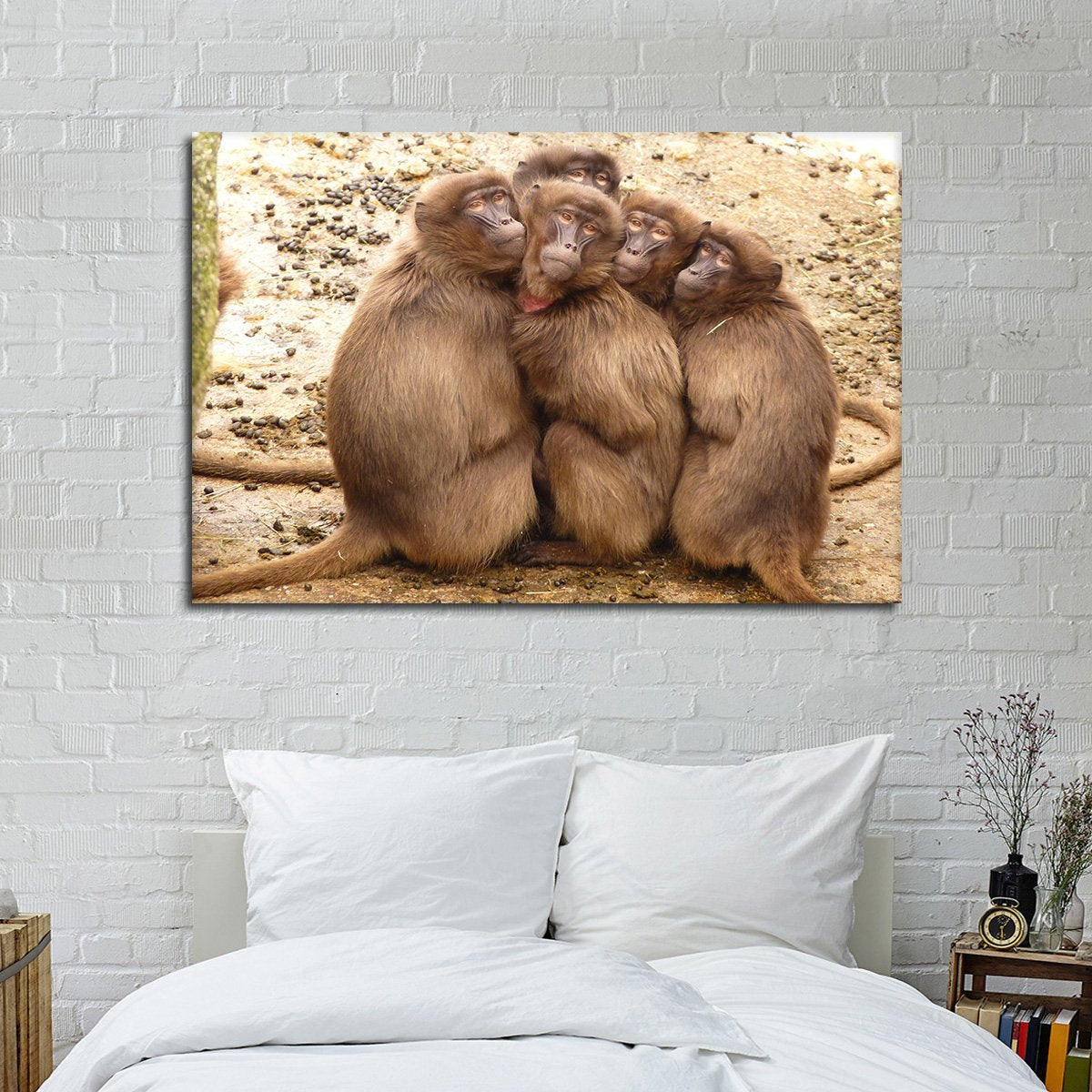Cute Monkeys Multi Panel Canvas Wall Art
