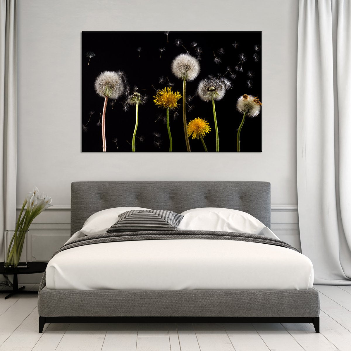 Dandelion In The Wind Multi Panel Canvas Wall Art