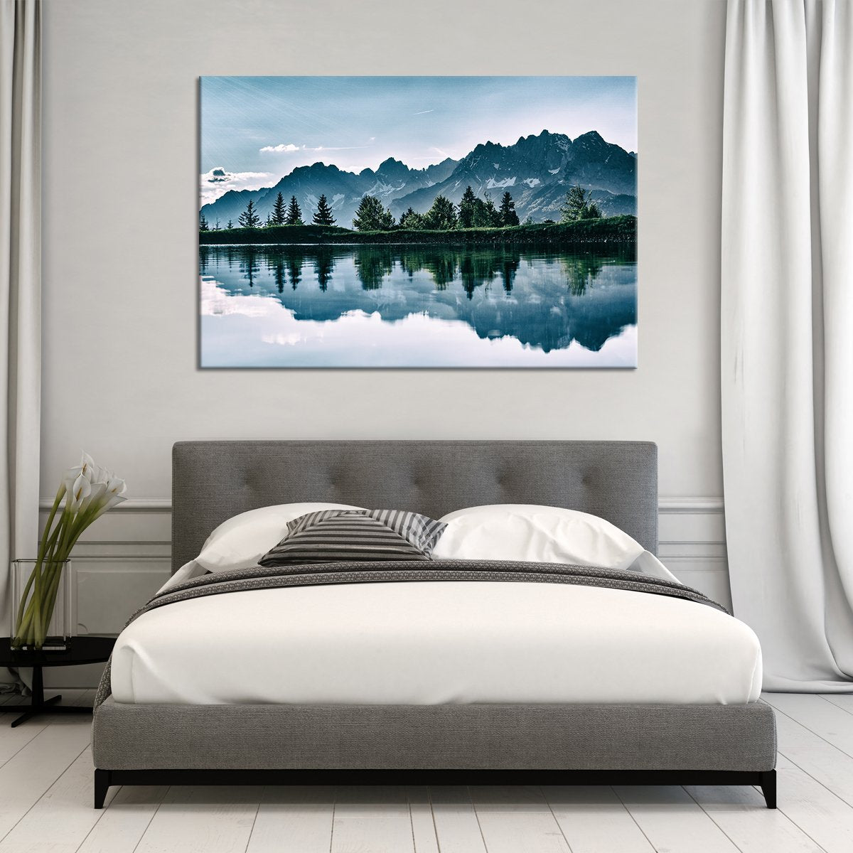 Daylight Nature Reflection Multi Panel Canvas Wall Art