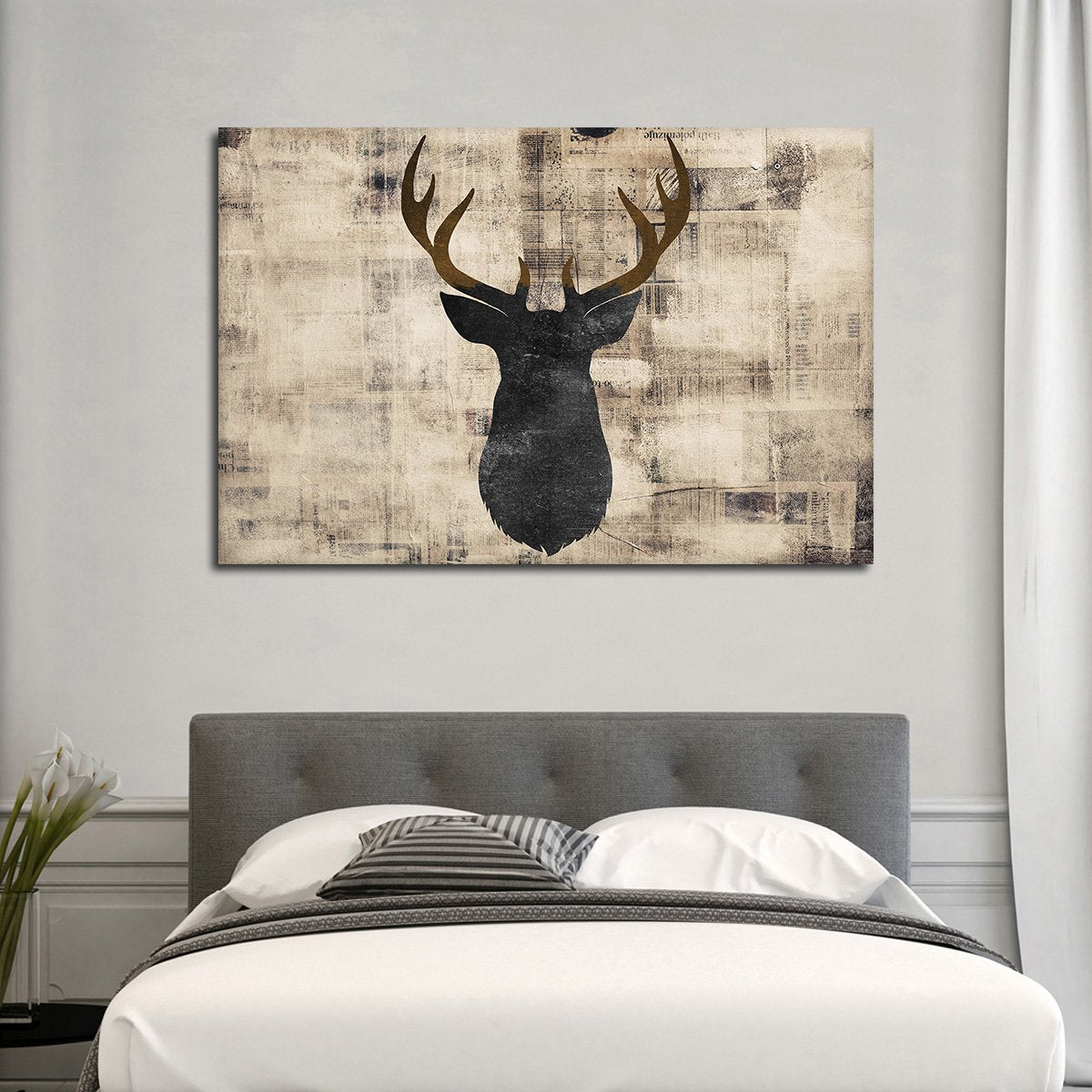Deer Deco Multi Panel Canvas Wall Art