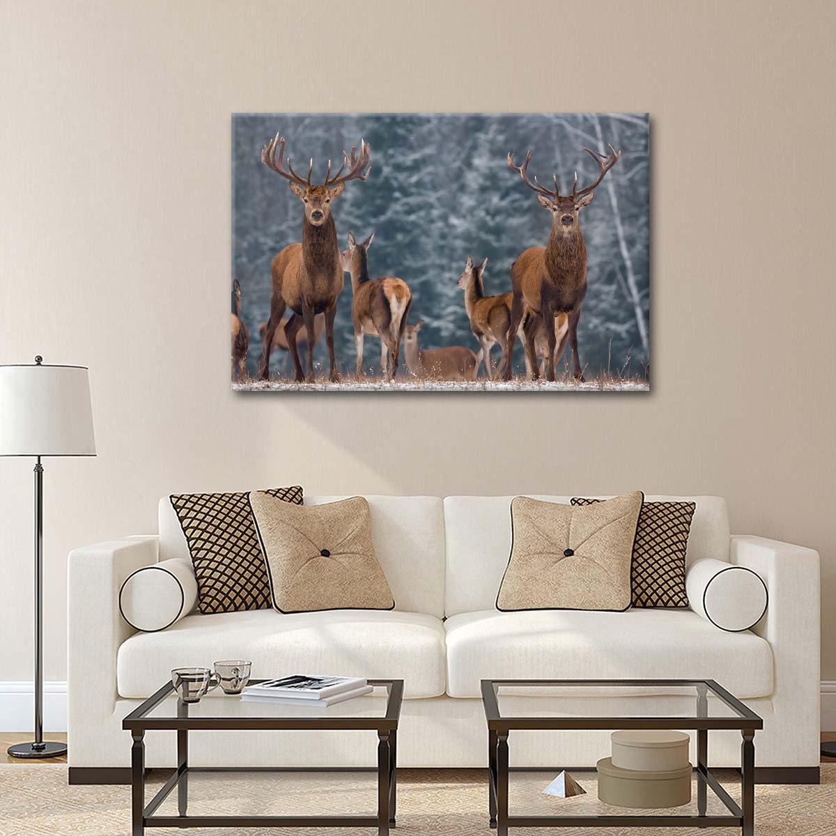 Deer Season Multi Panel Canvas Wall Art