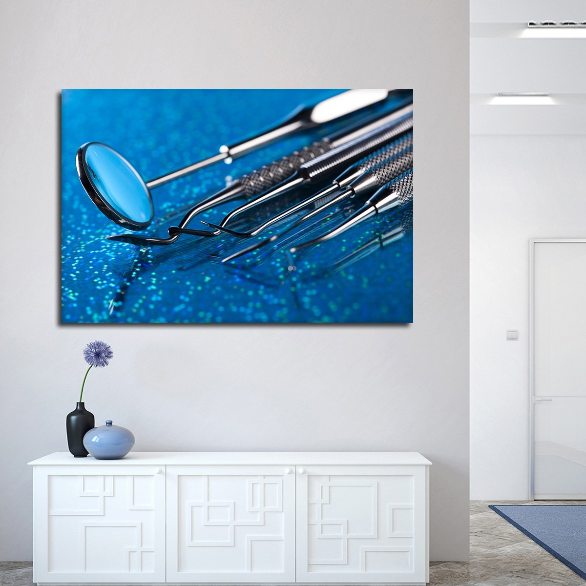 Dental Tools Multi Panel Canvas Wall Art