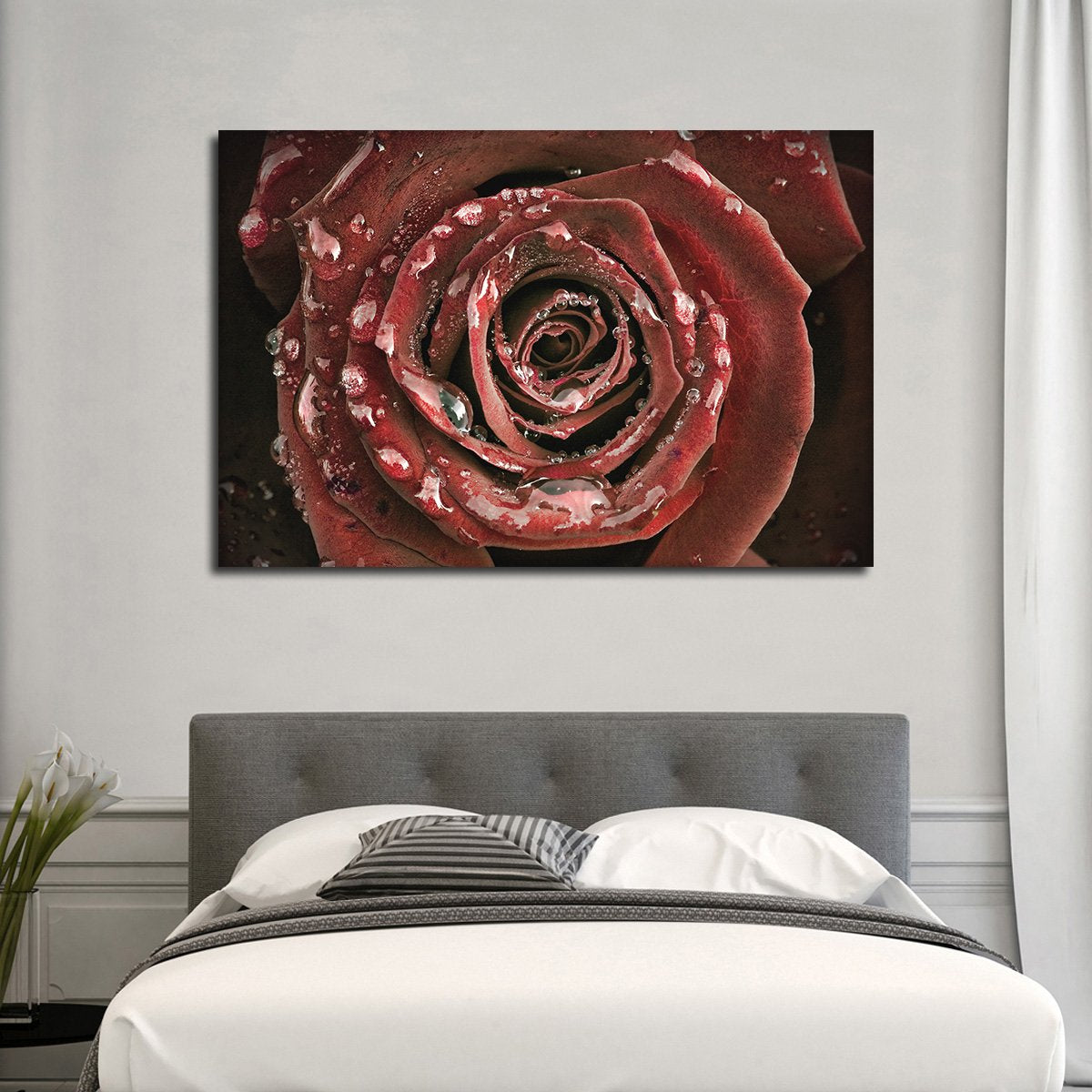 Dewy Rose Multi Panel Canvas Wall Art
