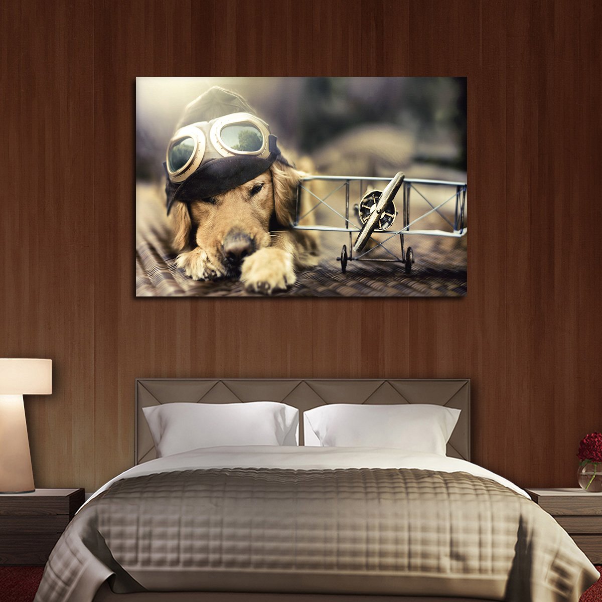 Dog Pilot Multi Panel Canvas Wall Art