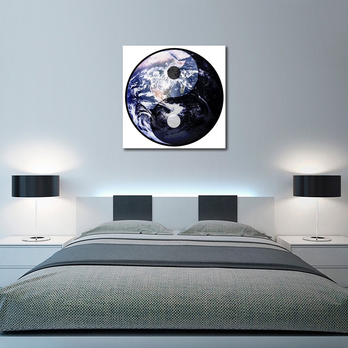 Earth Yin Yang Canvas Wall Art