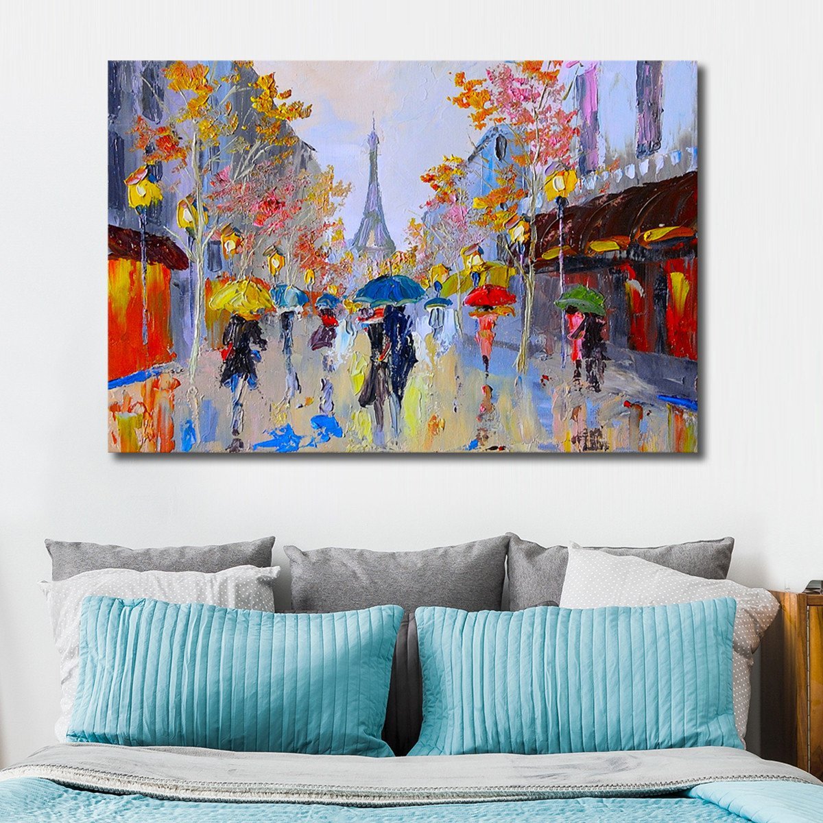 Eiffel Tower Painting Multi Panel Canvas Wall Art
