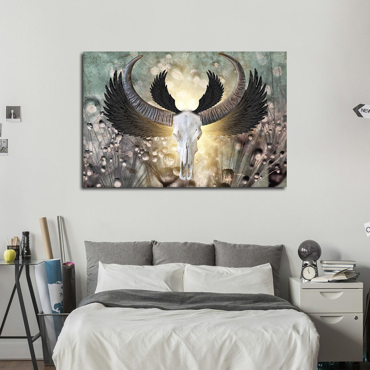 Elegant Skull Multi Panel Canvas Wall Art