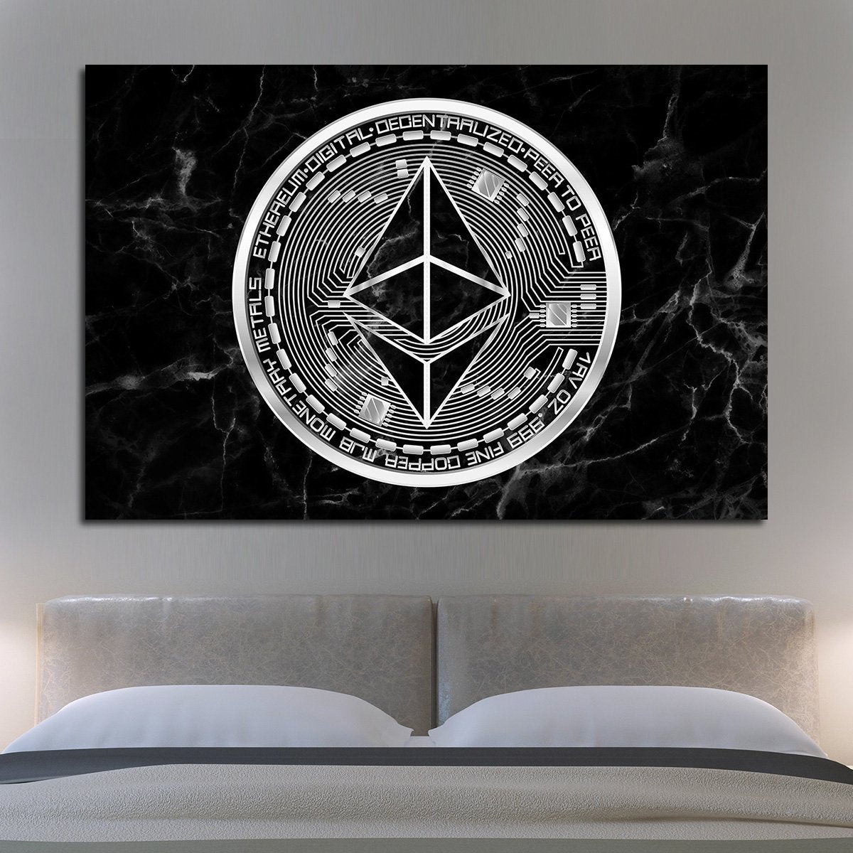 Ethereum Marble Multi Panel Canvas Wall Art