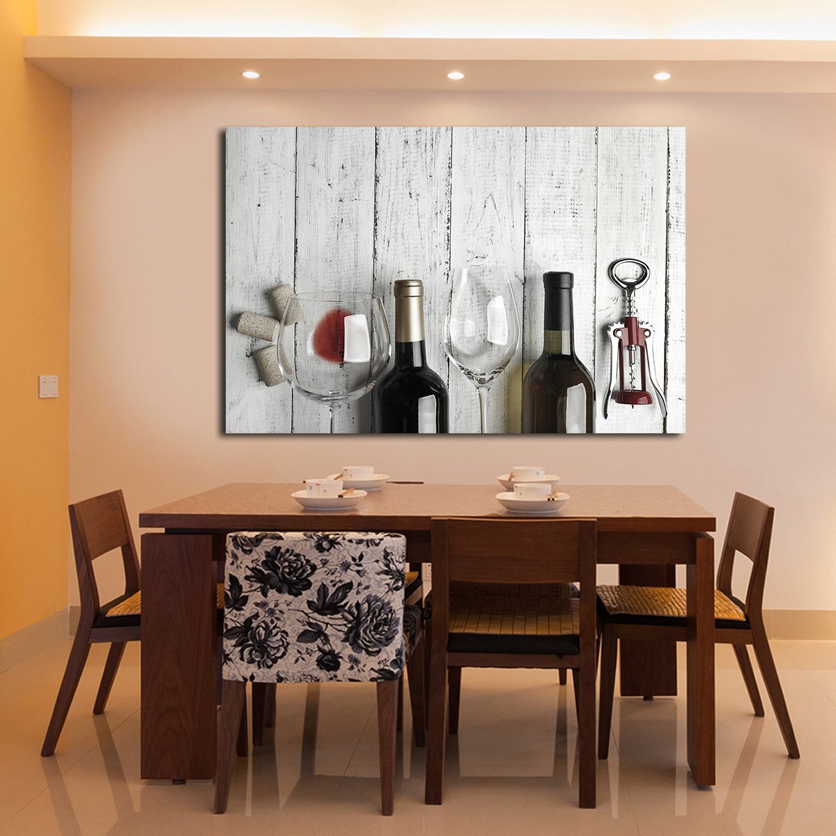 Fine Wining Multi Panel Canvas Wall Art