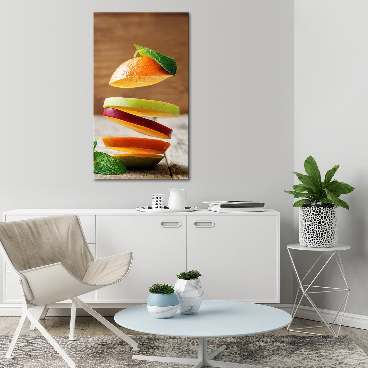 Flying Fruit Multi Panel Canvas Wall Art