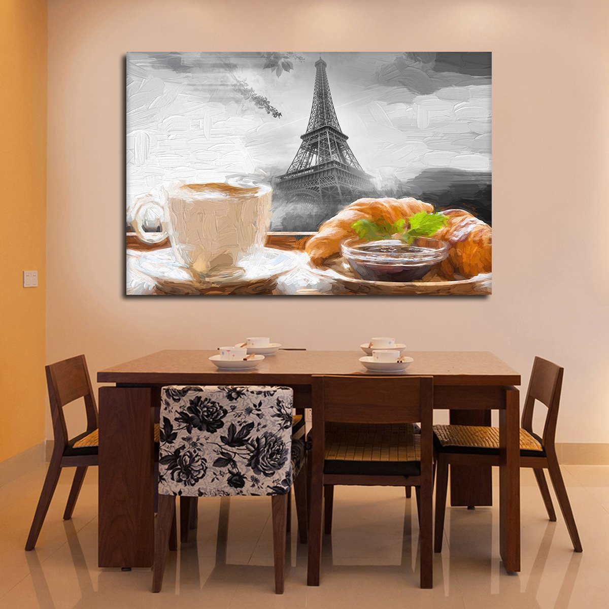 French Breakfast Multi Panel Canvas Wall Art