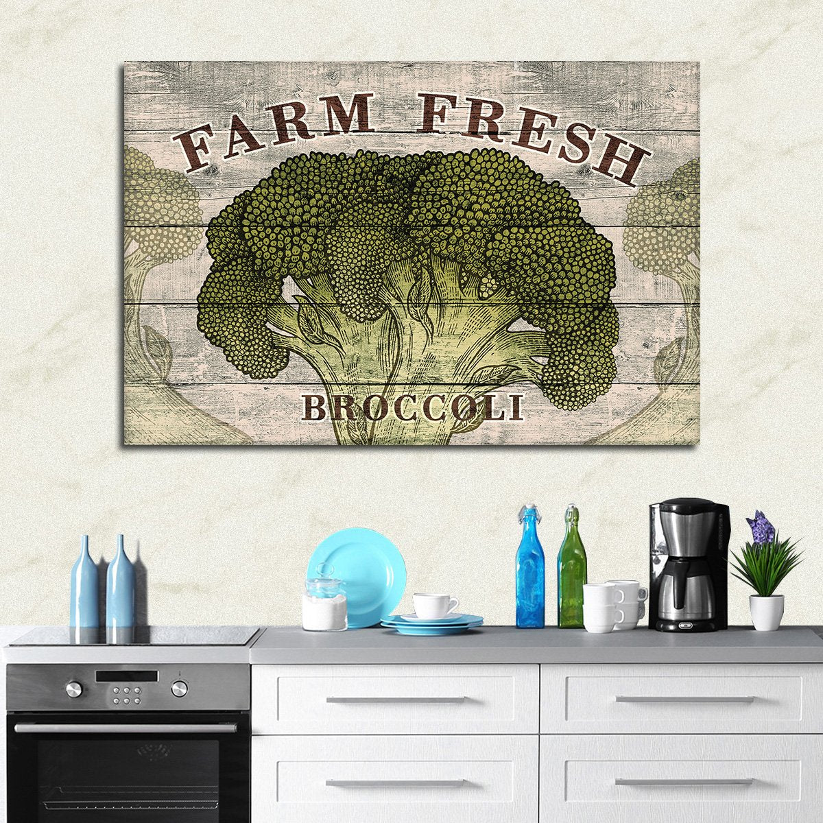 Fresh Broccoli Multi Panel Canvas Wall Art