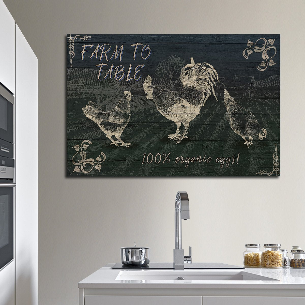 Fresh Farm Eggs Multi Panel Canvas Wall Art