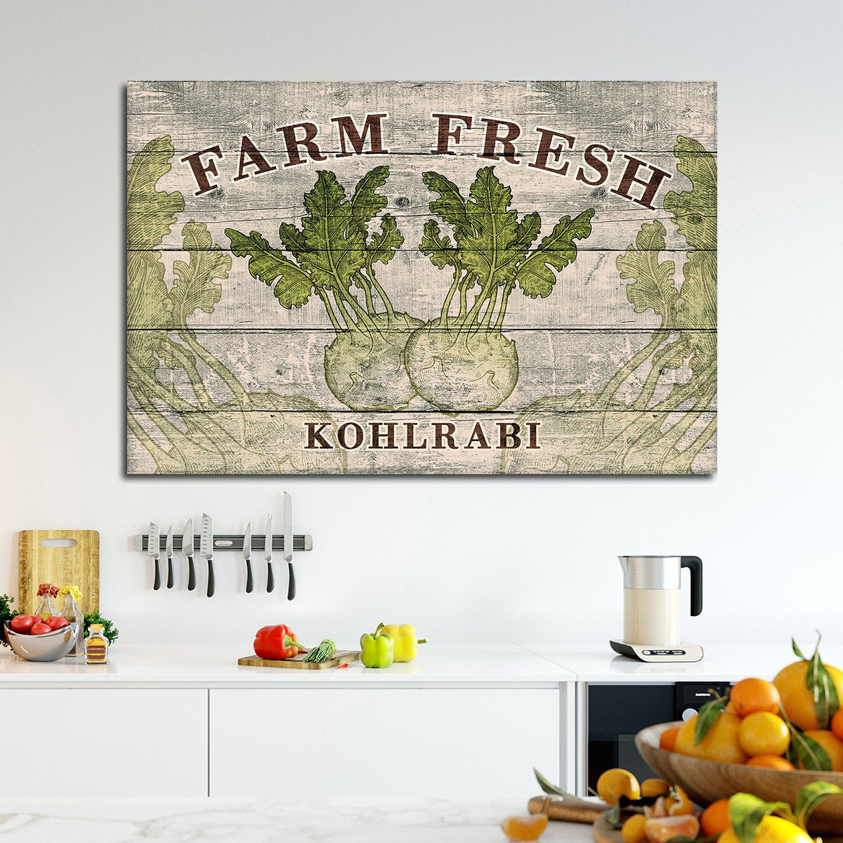 Fresh Kohlrabi Multi Panel Canvas Wall Art