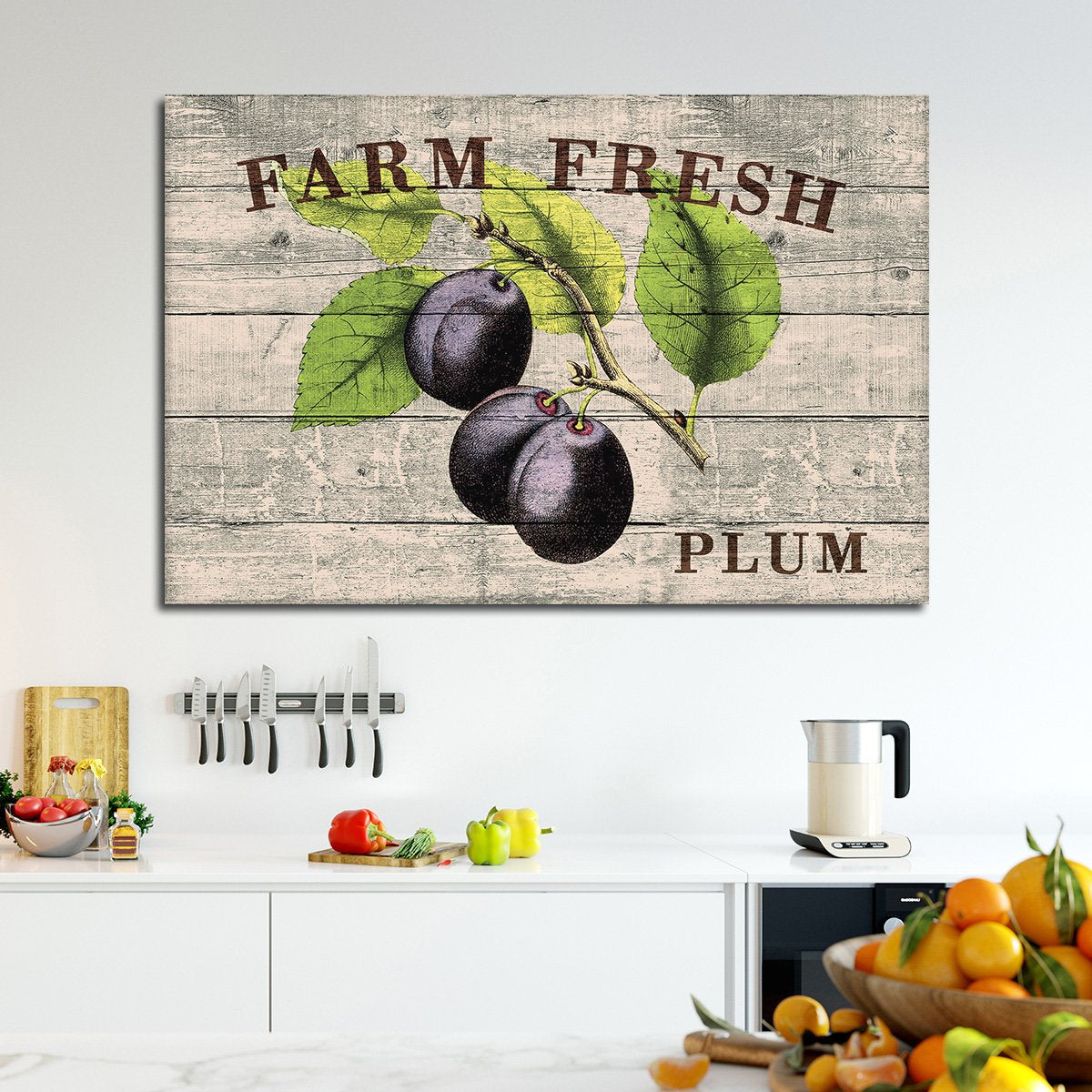 Fresh Plums Multi Panel Canvas Wall Art