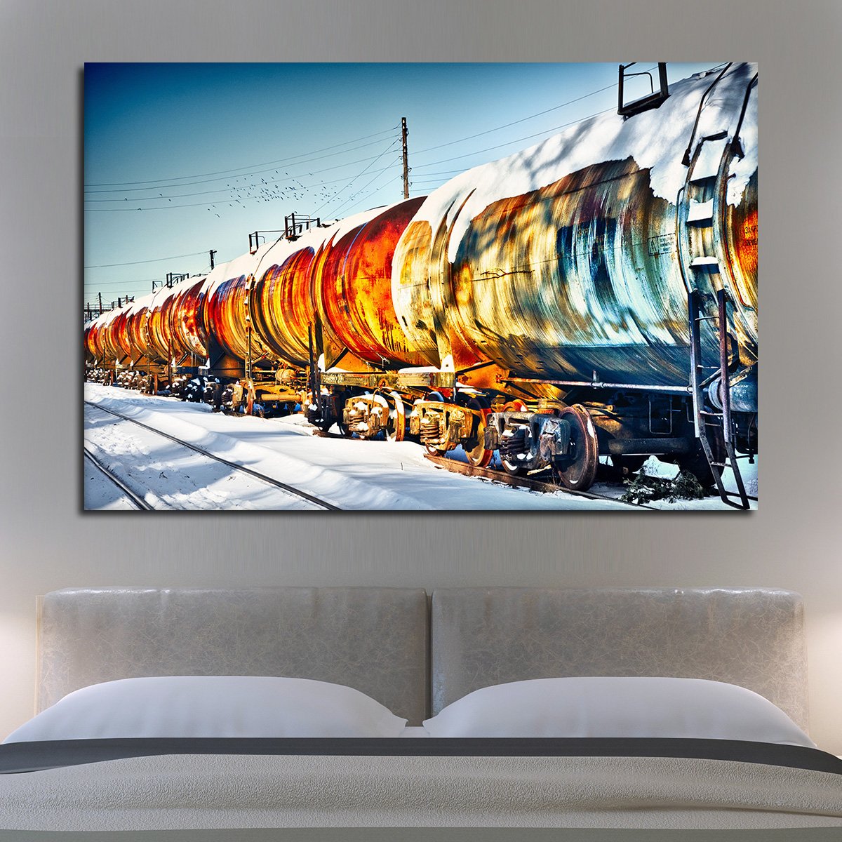 Frozen Train Multi Panel Canvas Wall Art