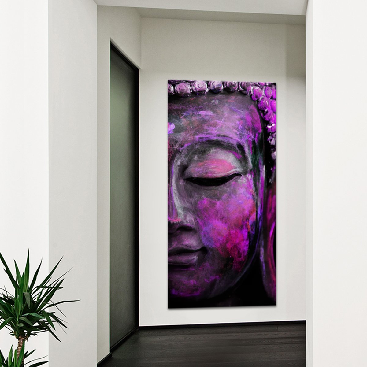 Fuchsia Tides of Tranquility Multi Panel Canvas Wall Art