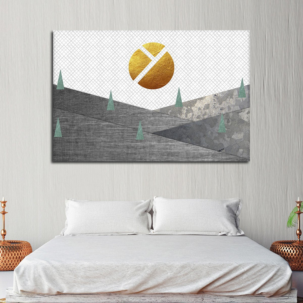 Geo Mountain Range Multi Panel Canvas Wall Art