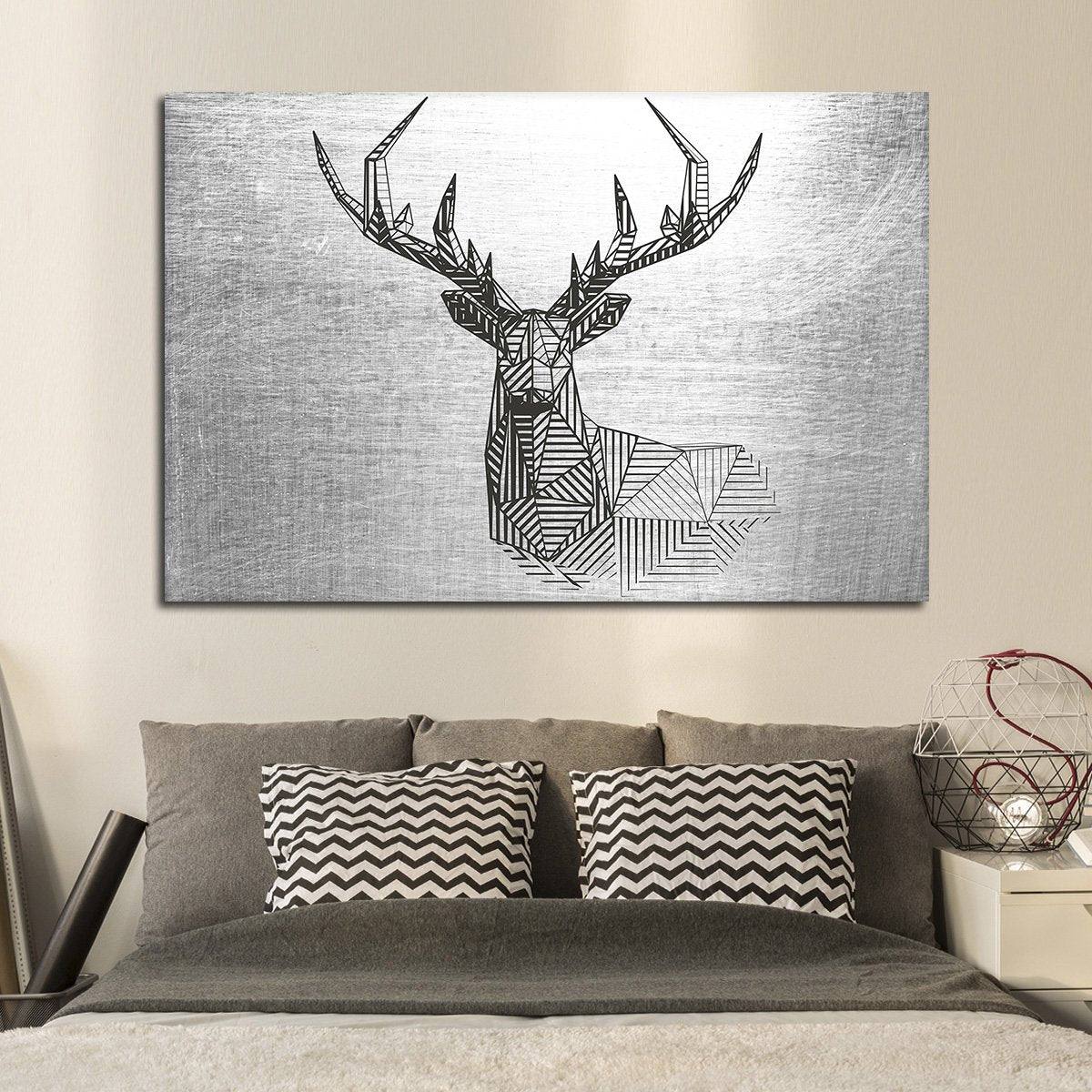 Geometric Deer Multi Panel Canvas Wall Art