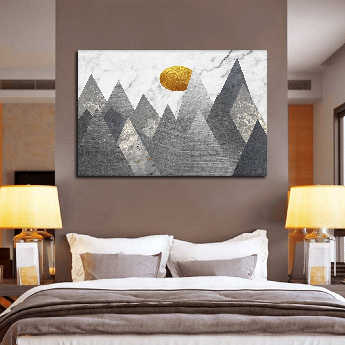 Geometric Himalayas Multi Panel Canvas Wall Art