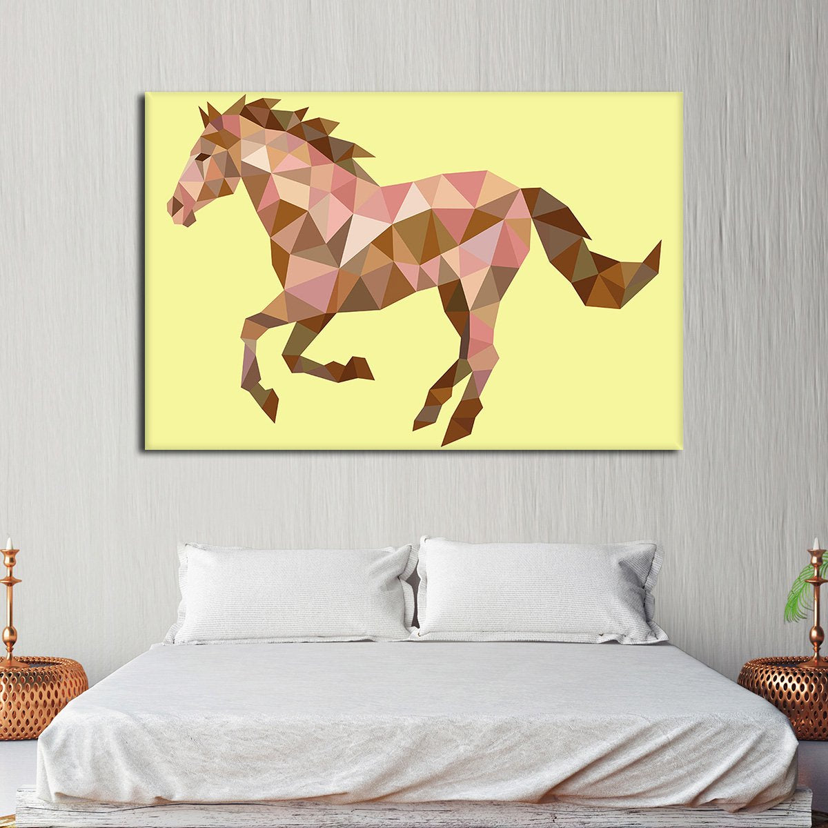 Geometric Horse Multi Panel Canvas Wall Art