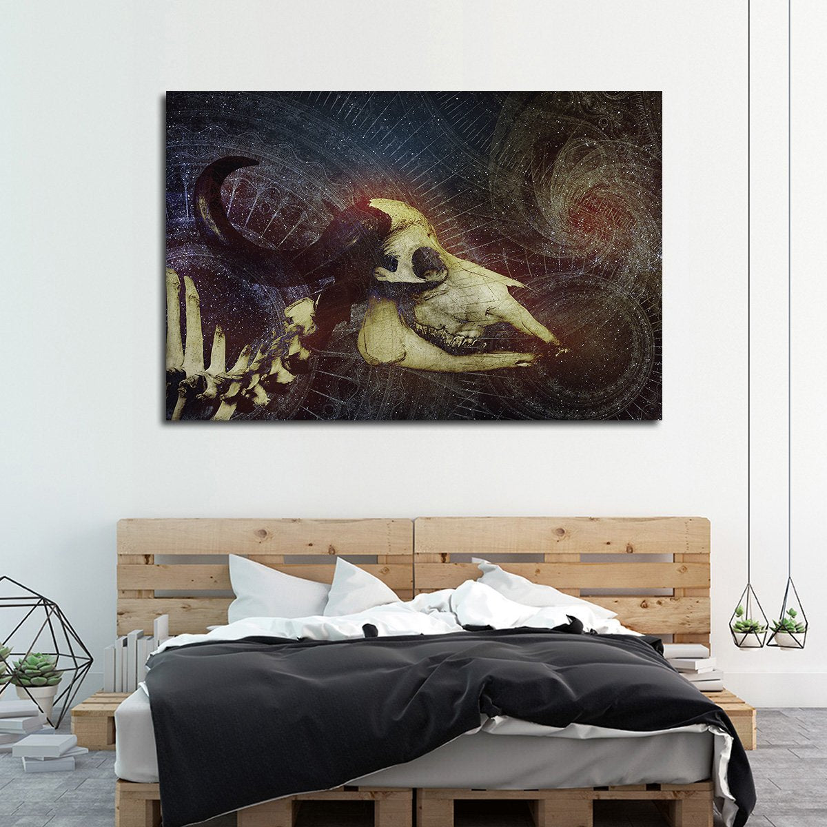 Ghastly Bull Multi Panel Canvas Wall Art