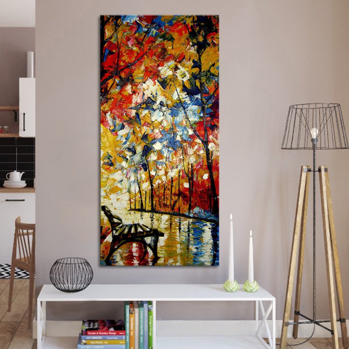 Glowing Park Multi Panel Canvas Wall Art