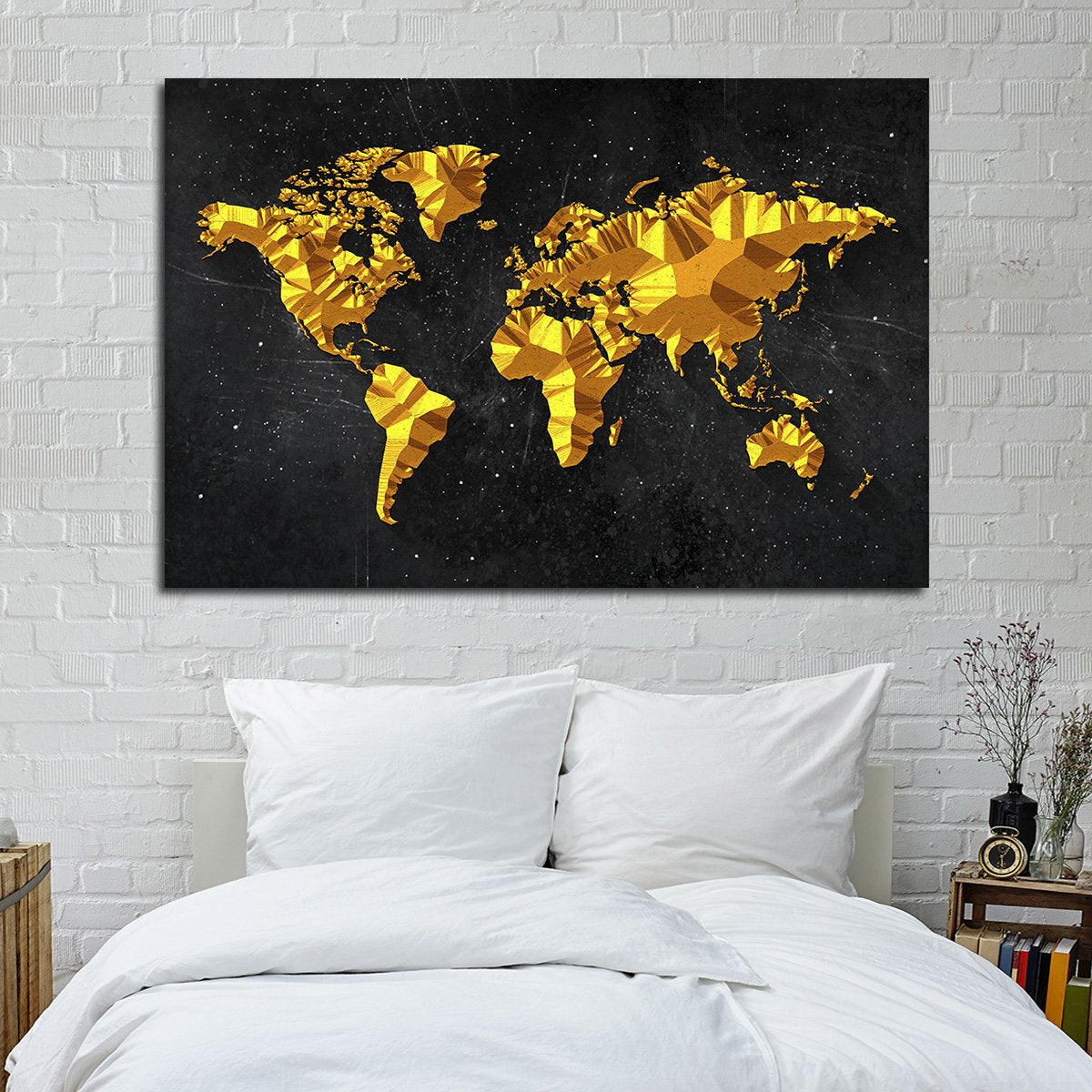 Golden World Multi Panel Canvas Wall Art