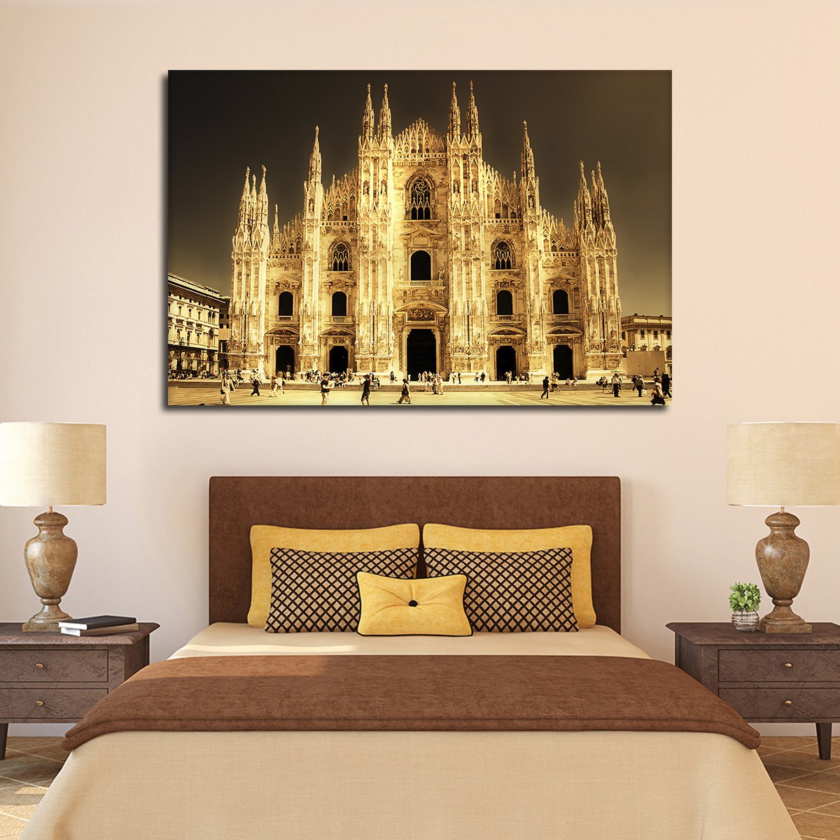 Gothic Milan Cathedral Multi Panel Canvas Wall Art