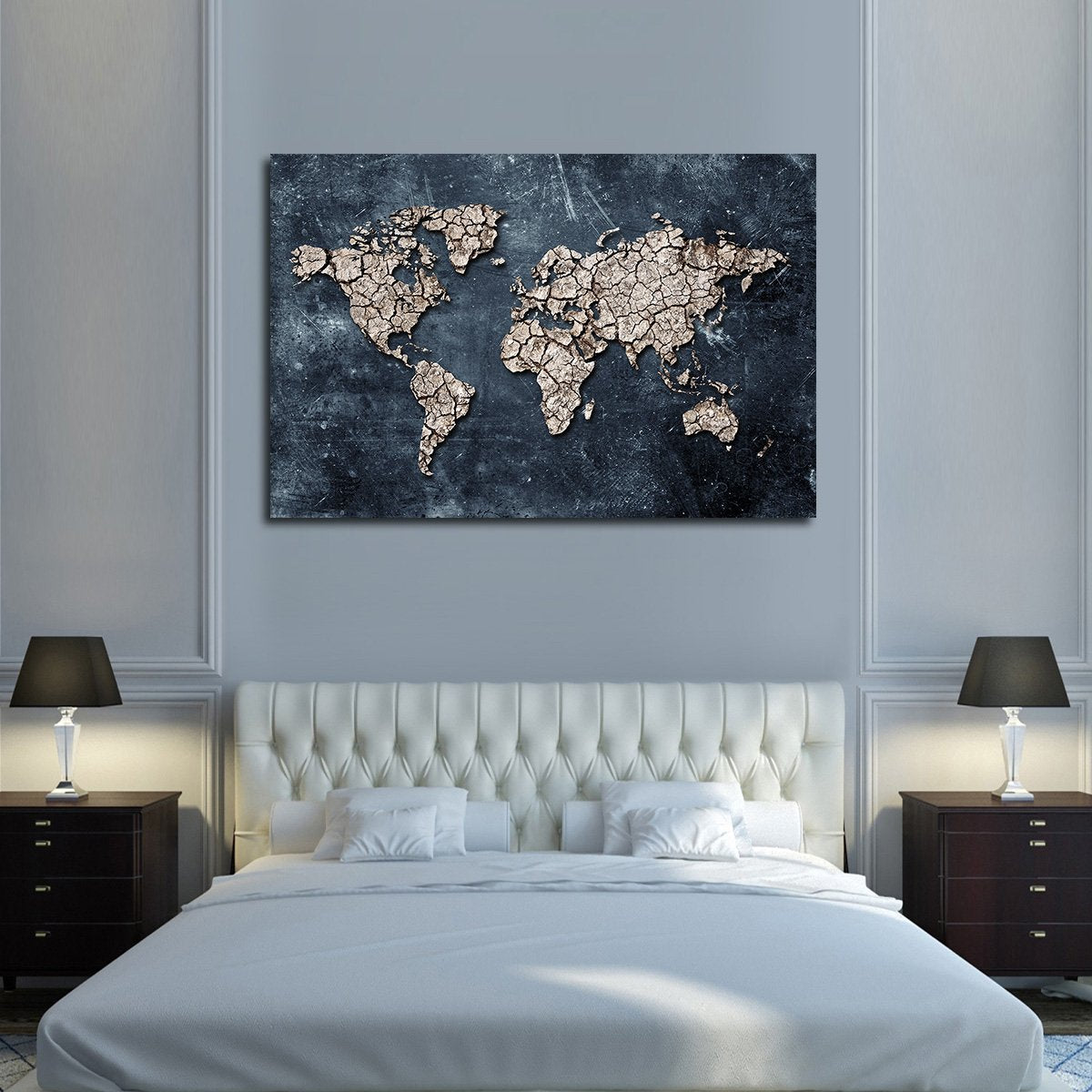 Ground Map Multi Panel Canvas Wall Art