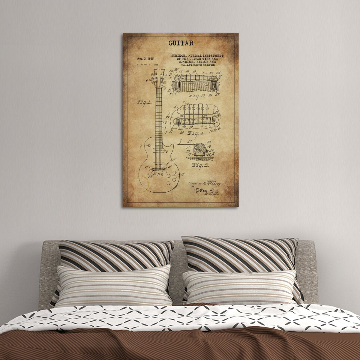 Guitar Patent Canvas Wall Art
