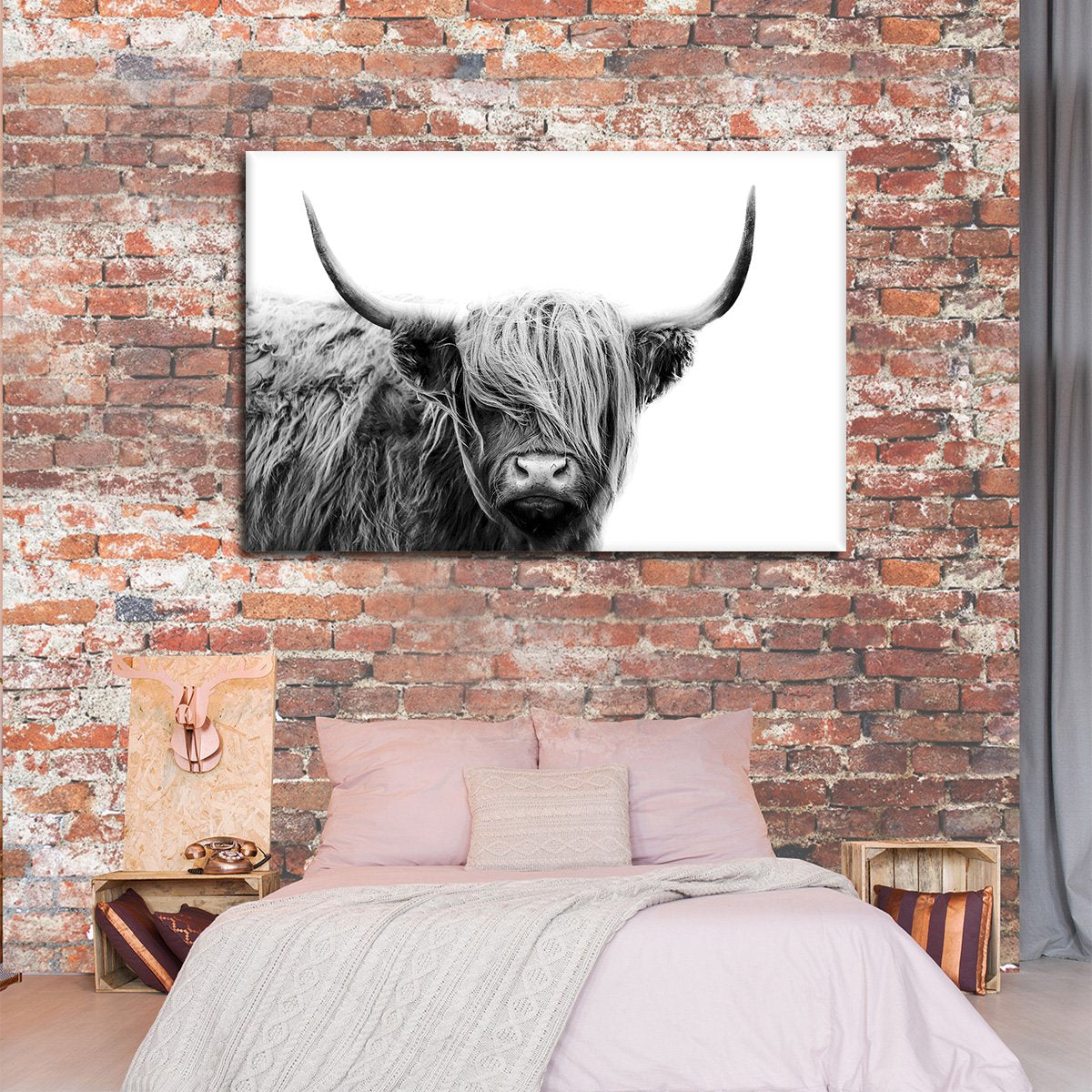 Highland Cow Multi Panel Canvas Wall Art