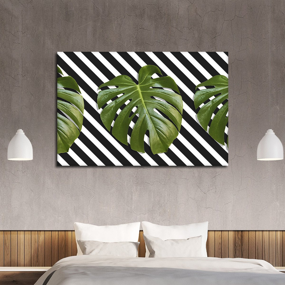 Hipster Leaves Multi Panel Canvas Wall Art