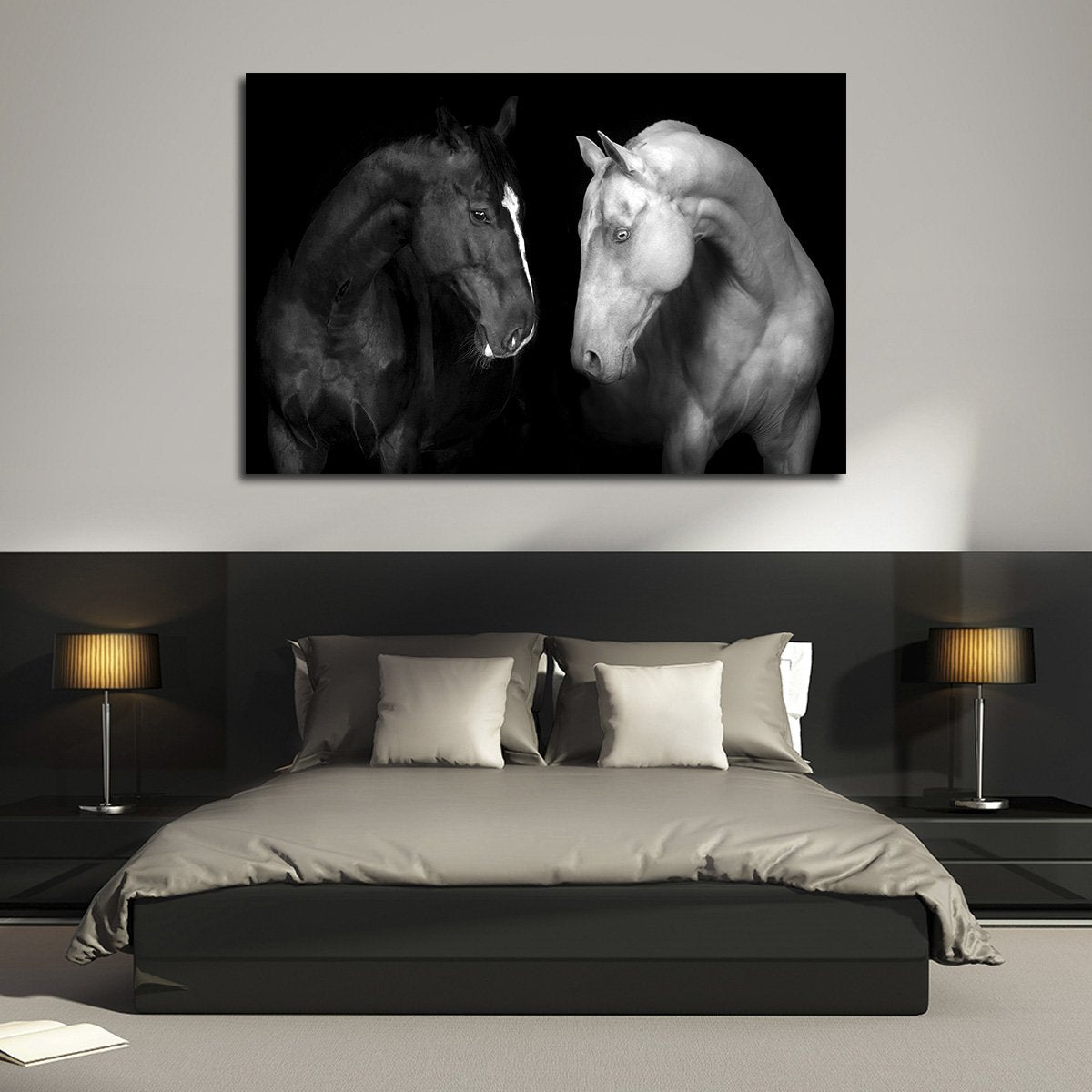 Horses Portraits Multi Panel Canvas Wall Art