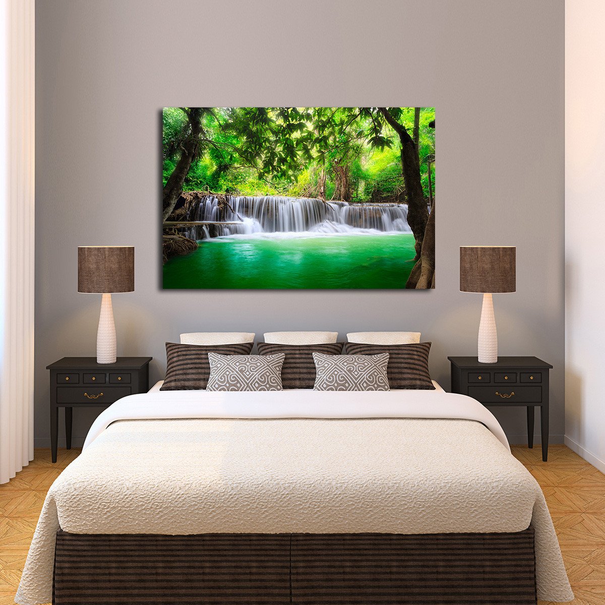 Huay Mae Khamin Waterfall Multi Panel Canvas Wall Art