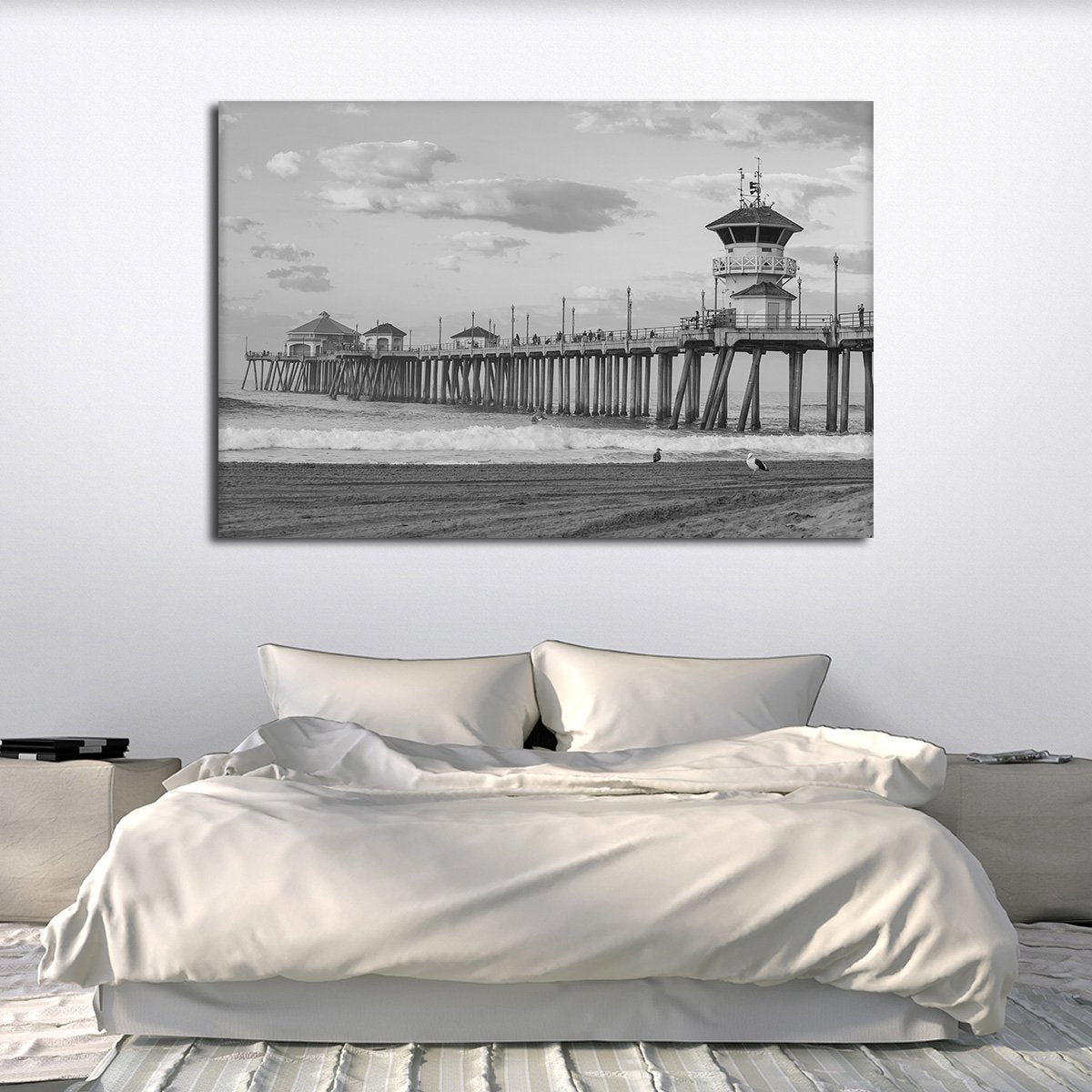 Huntington Beach Pier Multi Panel Canvas Wall Art