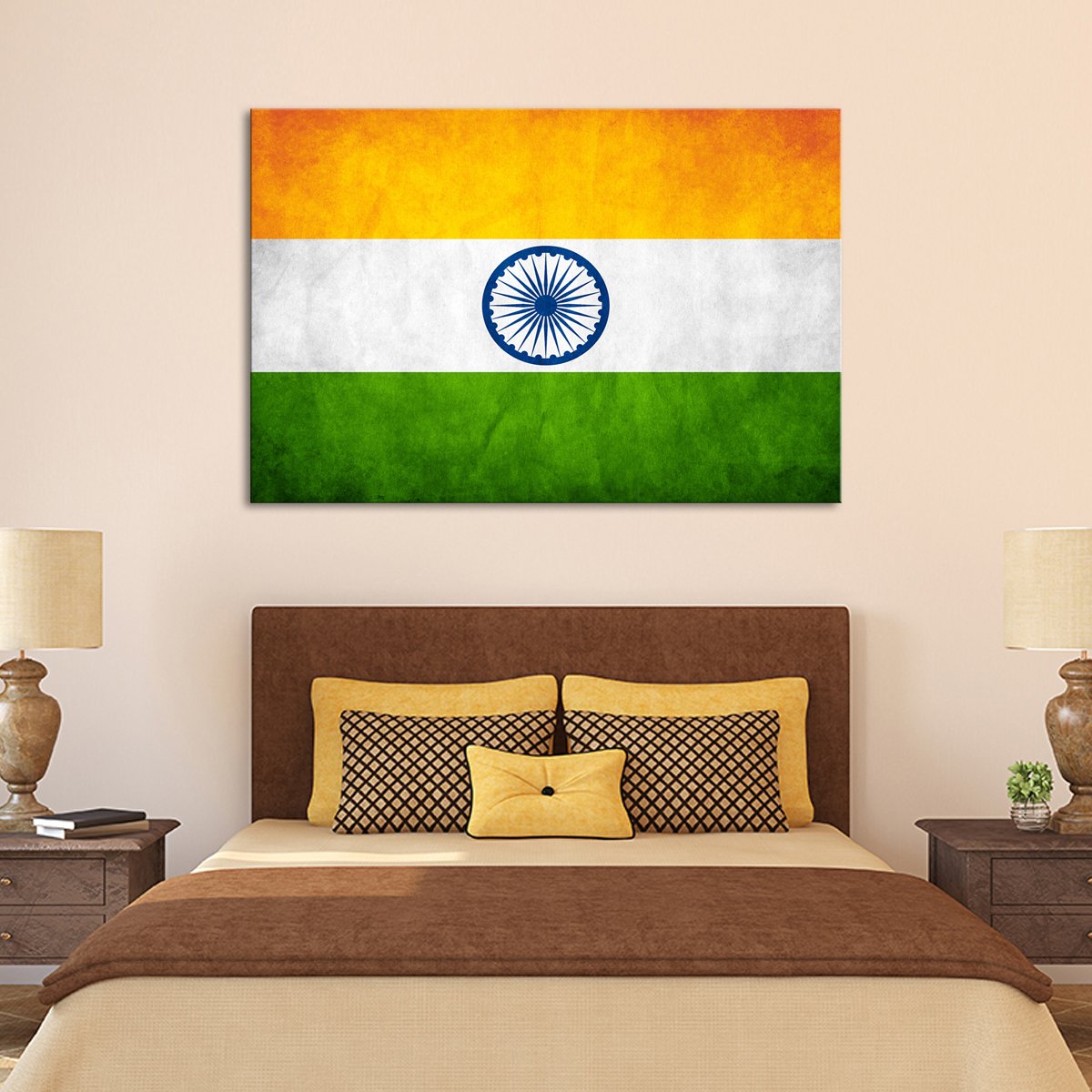 Indian Flag Multi Panel Canvas Wall Art
